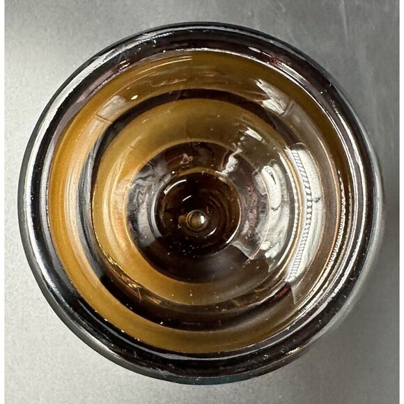 Vintage Amber Glass Candlestick Holders 2 Sizes Hold 3 Inch Diameter Candles - Picture 6 of 8